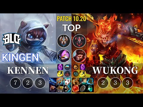 BLG Kingen Kennen vs Wukong Top - KR Patch 10.20