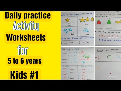 Daily Practice Activity Worksheets for 5 to 6 years Kids #1
