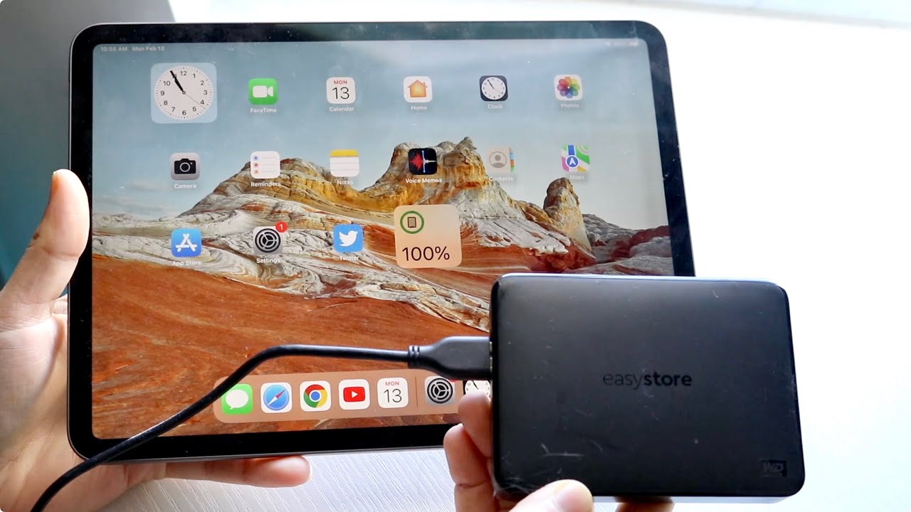 Can external storage be used with the iPad?
