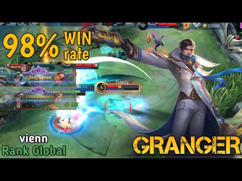 Hypercarry Granger With 98% Win Rate - Top 1 Global granger - Mobile legends