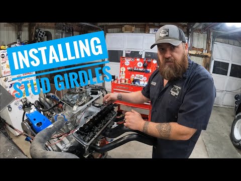 How to install stud girdles on a small block chevy. and a wellness check on the 339 stroker