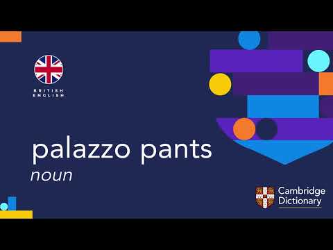 How to pronounce palazzo pants | British English and American English pronunciation