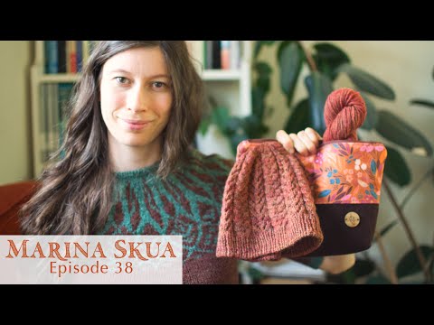 Marina Skua Podcast Ep 38 – Hibernating, baby knitting, designing cosy cables, and spinning scraps