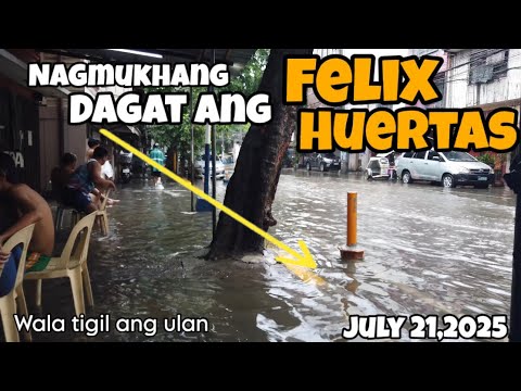 SEE THE MASSIVE FLOODS AND HEAVY RAINFALL IN FELIX HUERTAS STA CRUZ MANILA | WALK TOUR | [4K]HDR