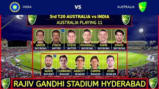 India vs Australia 3rd T20 Live | IND vs AUS 3rd T20 Live Scores & Commentary