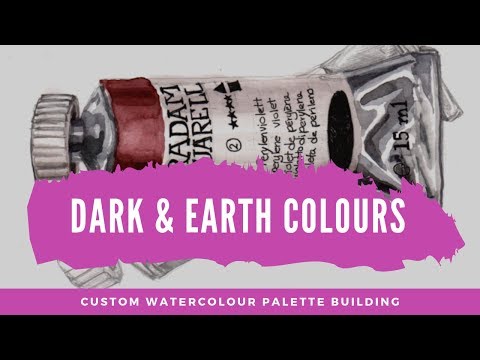 Watercolour Palette Building V:  Darks and Earth Colours