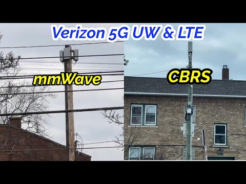 5G UW + CBRS LTE B48 on same corner! || Small cells & mmwave Verizon Wireless