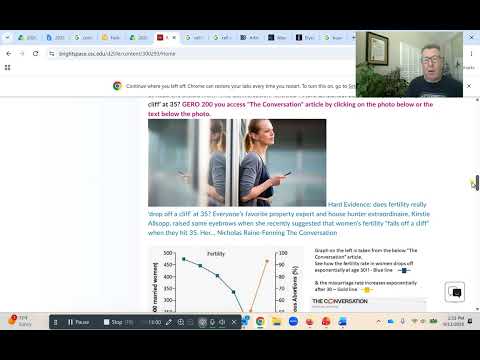 GERO 200   f2026   Module 4   Biology of Aging   Video 2026 09 13 1