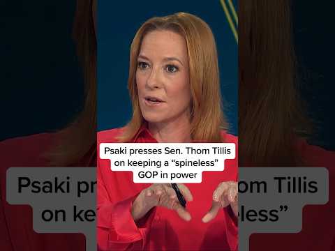 Psaki presses Sen. Thom Tillis on keeping a 'spineless' GOP in power