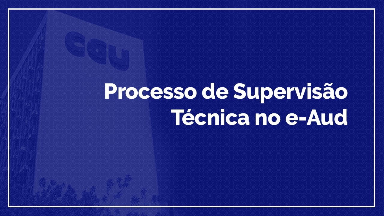 Processo de Supervisão Técnica no e-Aud