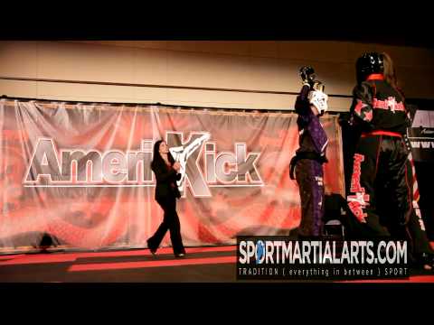Alana Wegfahrt v Gina Thornton - Women's Sparring Grands - Amerikick Internationals 2013