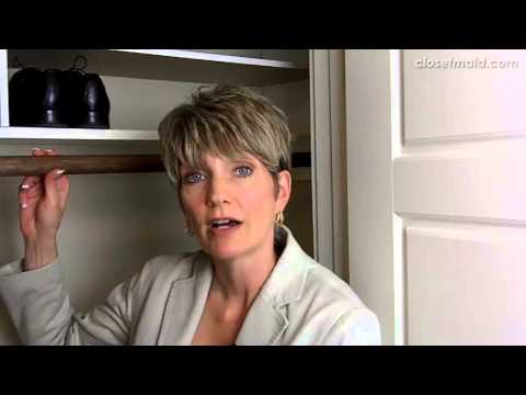 Part of a video titled How to Get More Storage from Your Reach-In Closet | Clutter Video Tip