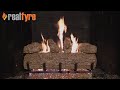 Real Fyre 24" Golden Oak Vented Propane Gas Logs Set with On/Off Automatic Pilot Kit