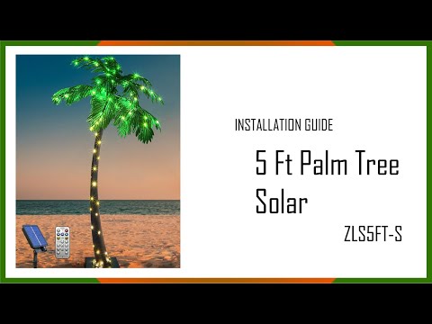 Installation Guide - 5 ft Tropical Palm Tree with Lights, Solar Powered, ZLS5FT-S