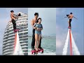 Flyboard Ride Is So Fun 2214 Woman Enjoying Fly On Water Extremesports Flyboard