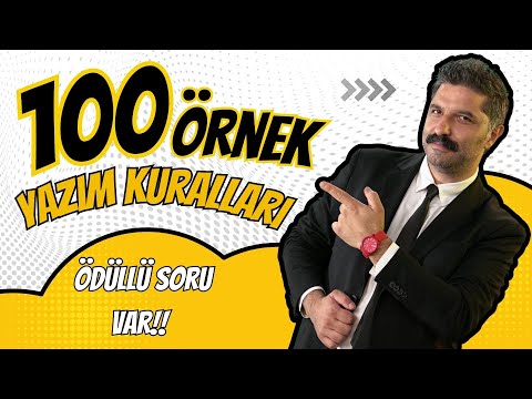 Yazım Kuralları | 100 ÖRNEK | Derece Yaptırır, Ödüllü Soru