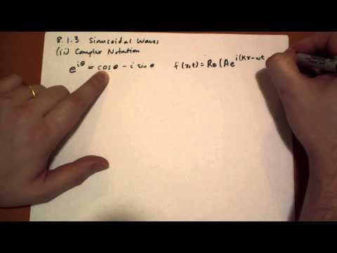 8 1 3 Complex Notation for Sinusoidal Waves