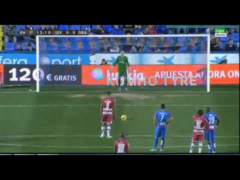 GOAL EL ARABI VS LEVANTE PENALTY  LEV VS GRA (0-1) 23/02/15 LA LIGA