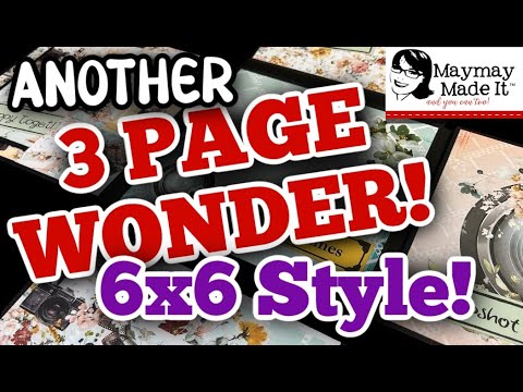 The Easiest 6x6 Folio Scrapbook and only 3 SHEETS OF CARDSTOCK TO BUILD IT!