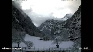 preview picture of video 'Jungfrau Region Stechelberg webcam time lapse 2011-2012'