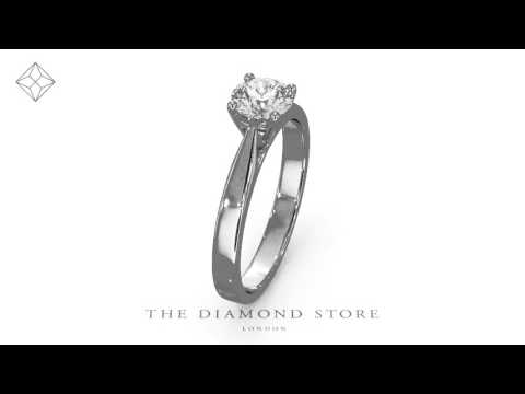 UT26- Engagement Ring Certified 0.90CT Elysia
