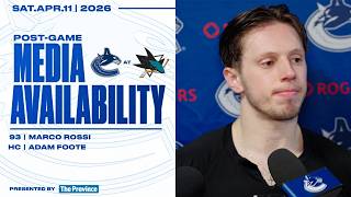 Marco Rossi & Adam Foote Post-Game Media | Vancouver Canucks at San Jose Sharks (Apr 11 2026)