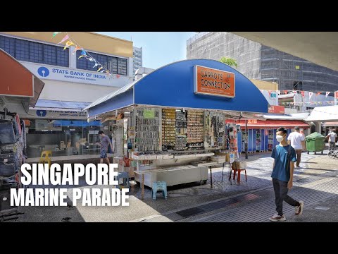 Cidade de Cingapura: Caminhada de fim de semana do Marine Parade (4K HDR em áudio binaural)