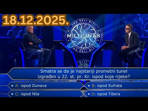 Tko želi biti milijunaš - 18.12.2025.