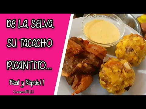 Como Hacer TACACHO de PLÁTANO (con CHICHARRÓN) 🍌 | AJÍ de COCONA PREPARACIÓN Fácil y Rápida 🚀