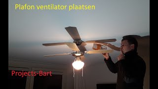 Plafond ventilator instaleren van de Lidel