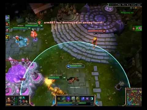 Nidalee 1 shot at fountain - Spear at maxium range