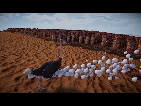 100 Full-Auto Ostriches vs 500,000 Roman Soldiers — Ultimate Epic Battle Simulator 2