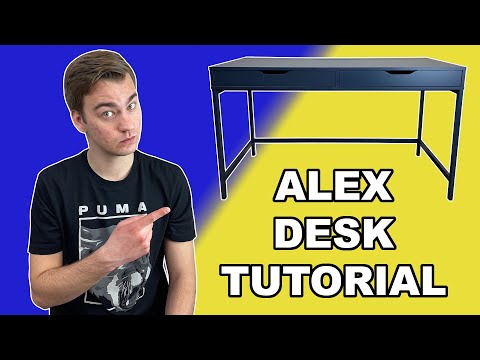 Part of a video titled NEED SOME HELP? How To Assemble IKEA's Alex Desk
