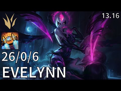 Evelynn Jungle vs Zac - EUW Master | Patch 13.16