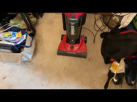 Vacuuming the bedroom with the dirt devil envision...