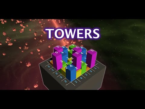 How to Play and Solve Towers Puzzles (Sudoku-like Numbers Brain Game) - YouTube