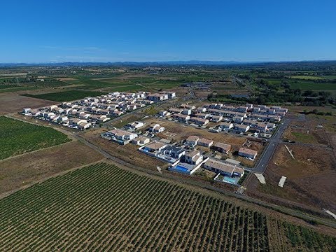 Terrains Angelotti Saint Thibery - La Caritat - vue du ciel - Hérault 34