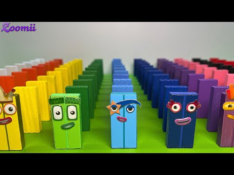 Numberblocks - Satisfying Video l Dominoes Color Numberblocks