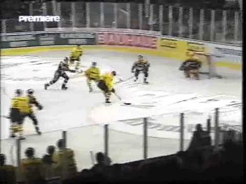 DEL 95-96 #26 Mannheim - Köln 4-4OT - alle Tore