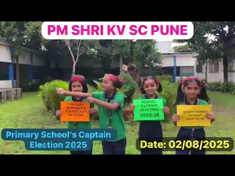 पीएम श्री केंद्रीय विद्यालय दक्षिणी कमान, पुणे में प्राथमिक कैप्टन और उप-कैप्टन के लिए चुनाव प्रचार और मतदान