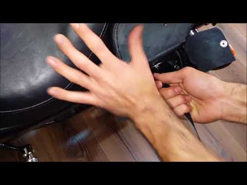 How to install a leather saddlebag on HD Sportser 48,...