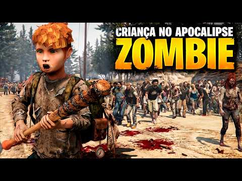 CRIANÇA TENTA FUGIR DA ESCOLA EM UM ATAQUE ZUMBI NO GTA 5!😨