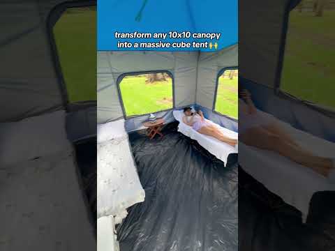 ⛺ E Z UP Camping Cube 6 4 | Convert Canopy to Tent 🏕️