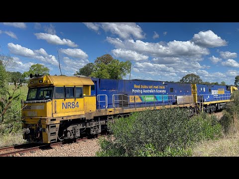 Pacific National NR84, NR2 & NR73 with 4MB4 at Oakhampton - 10/10/24