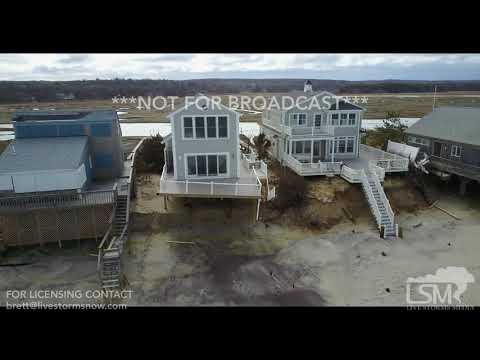 3-6-2018 Sandwich, Ma More than dozen homes deemed unsafe from storm damage drone