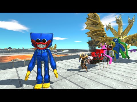 Huggy Wuggy Lava Death Run - Animal Revolt Battle Simulator