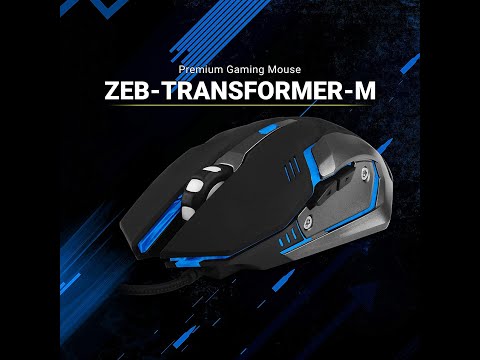 Zebronics Zeb-Transformer-M Optical USB Gaming Mouse with LED Effect(Black)