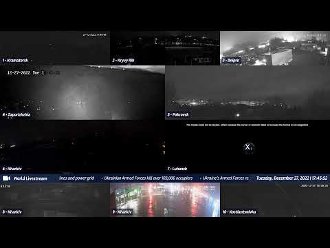 Live views from Ukraine 12/27/2022 A - Kramatorsk, Kharkiv, Kyiv, Zaporizhzhia and other cities