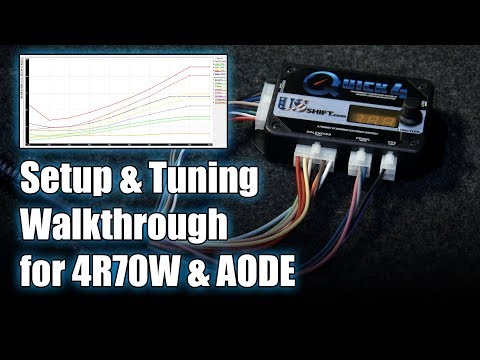 Setup and Tuning Walkthrough for Ford 4R70W / AODE Transmissions (Quick 4 / Quick 2)