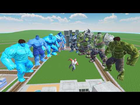 Team Green Hulk vs Team Blue Hulk - Indian Bikes Driving 3D